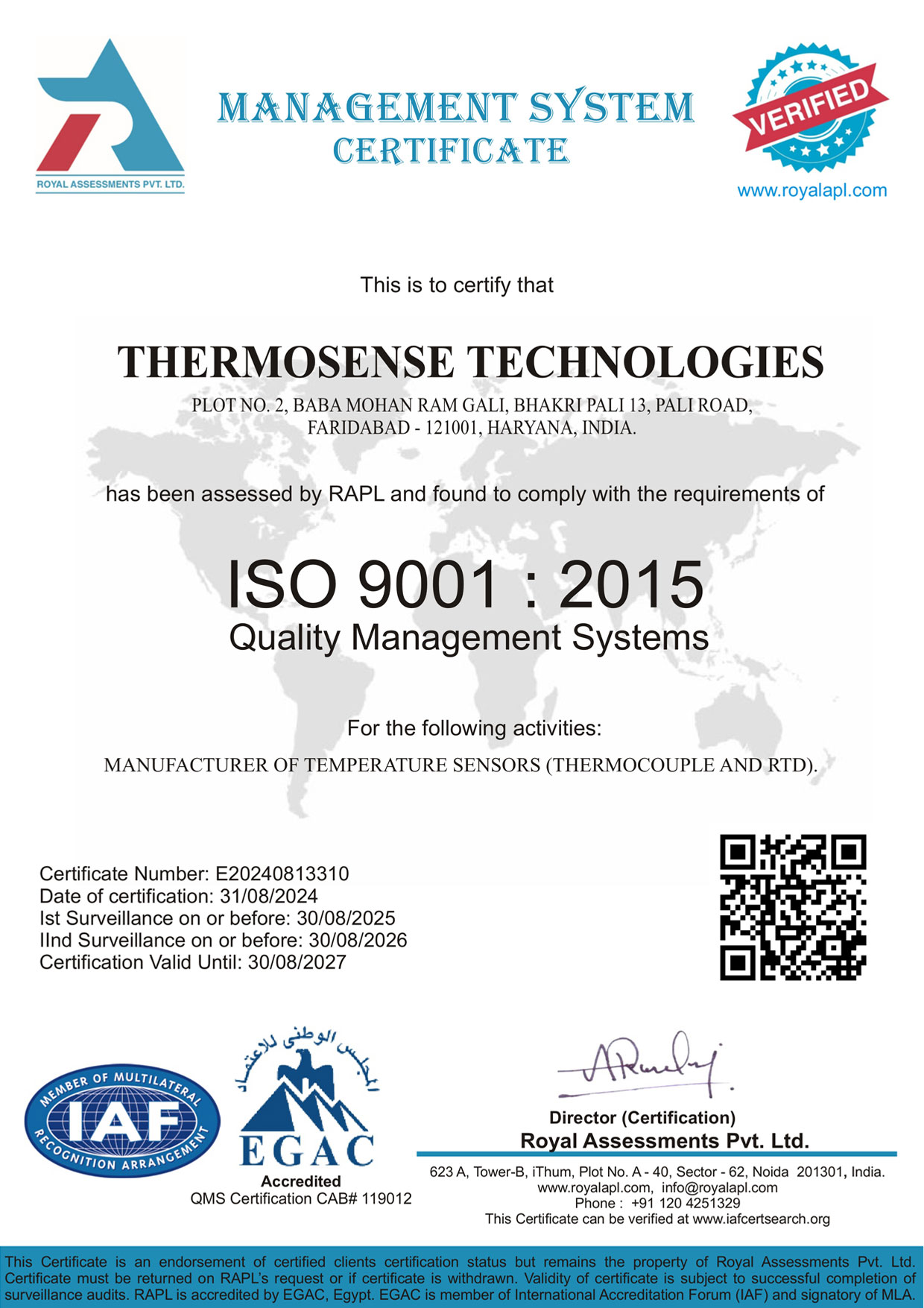 ISO Certificates